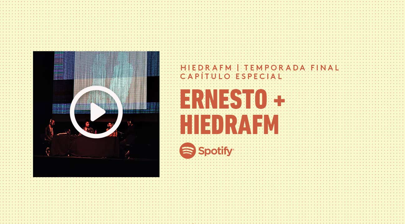 HiedraFM conversó sobre "Ernesto" de Teatro de Chile grabando, literalmente, arriba del escenario